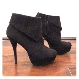 Stylish black booties